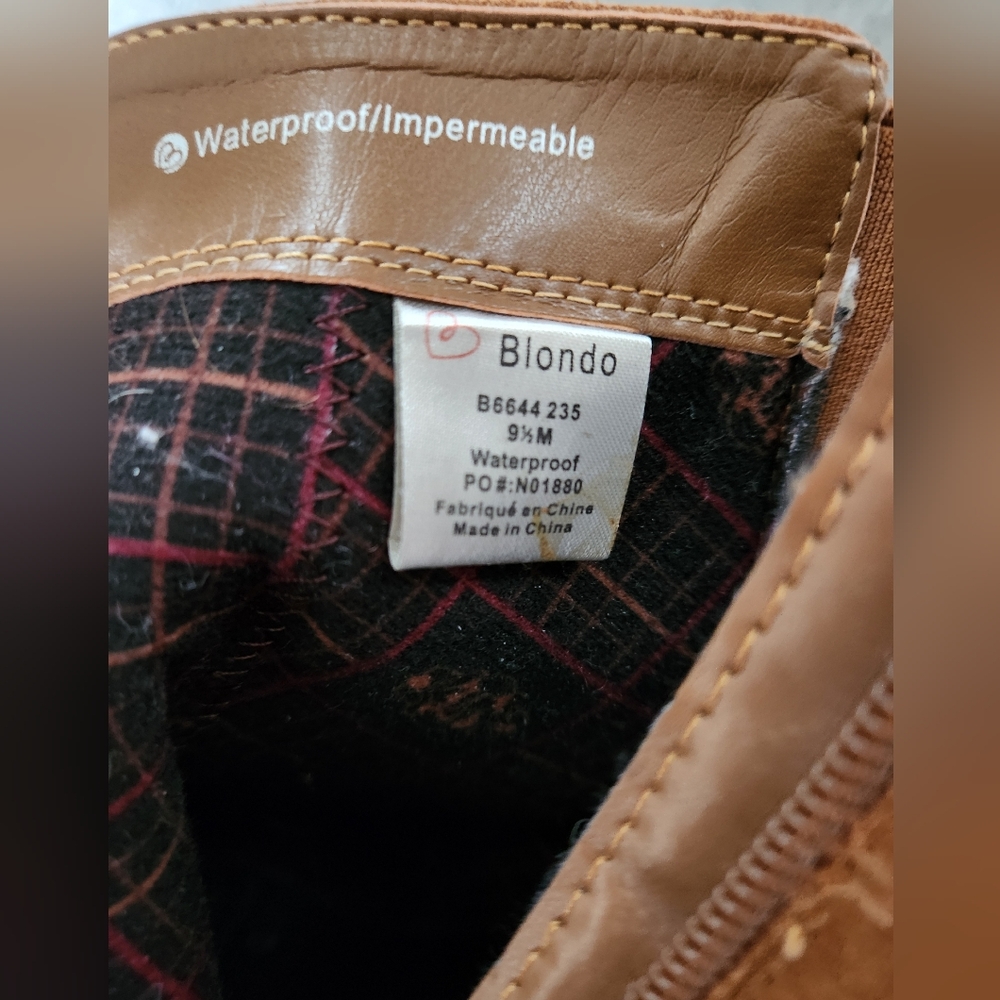 Blondo Women's Tan Suede Ankle Boots- Noa, Size 9.5 - Picture 2 of 6